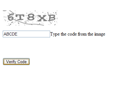 Telerik WebForms Captcha sample