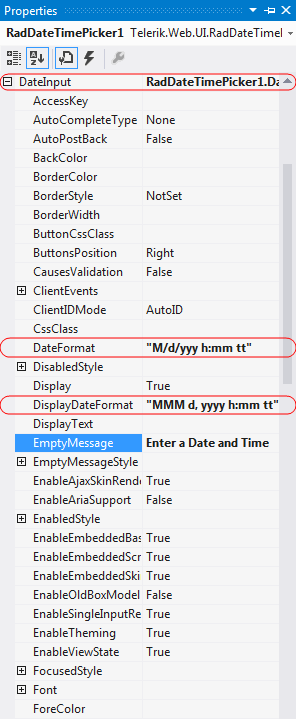 Setting empty message