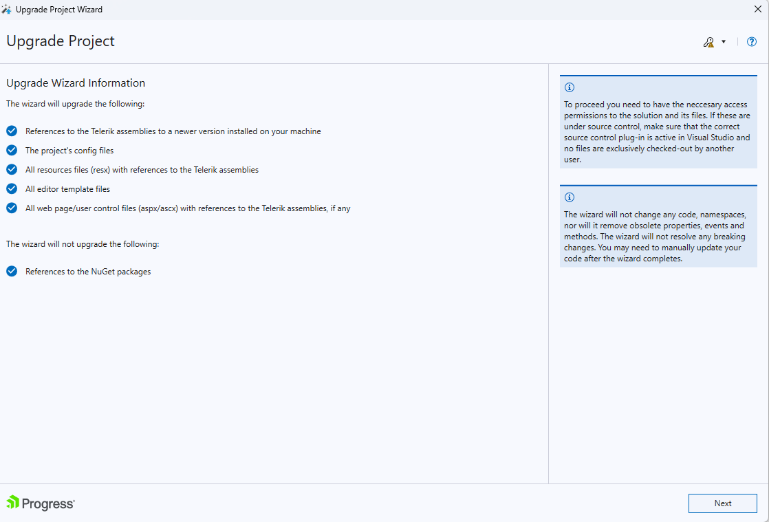 Upgrade Wizard-first-screen