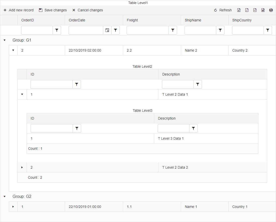 WebForms Advanced Grid