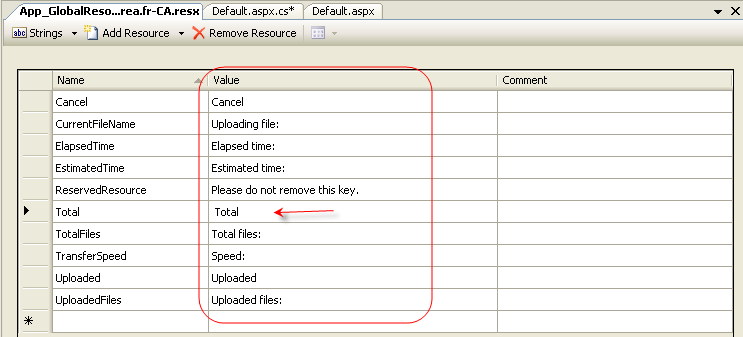 upload localization editresourcefile area