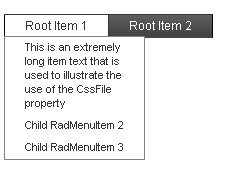 RadMenu Wrapping Item