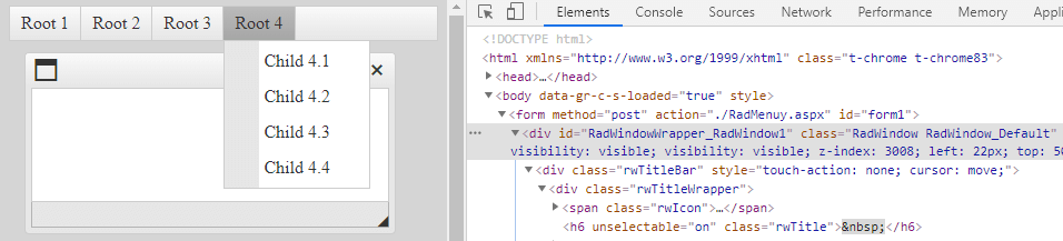 RadWindow default z-index