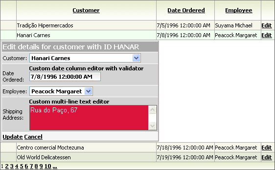 Custom Column Editor
