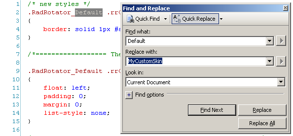 Rotator CSS Classes Batch Rename