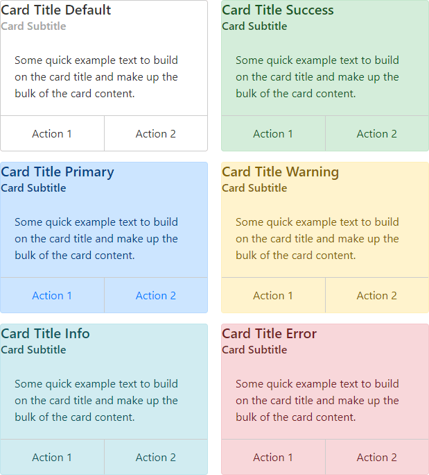 WebForms Card Styles WebForms Card Styles