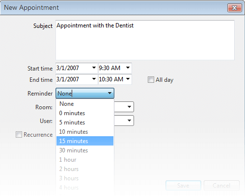 RadScheduler Edit Appointment