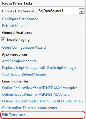 Edit Templates Edit Templates