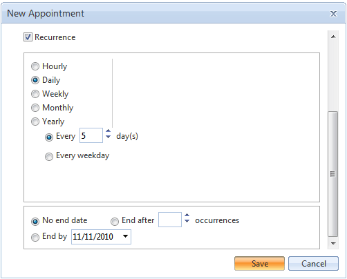 Edit Form with Recurrences