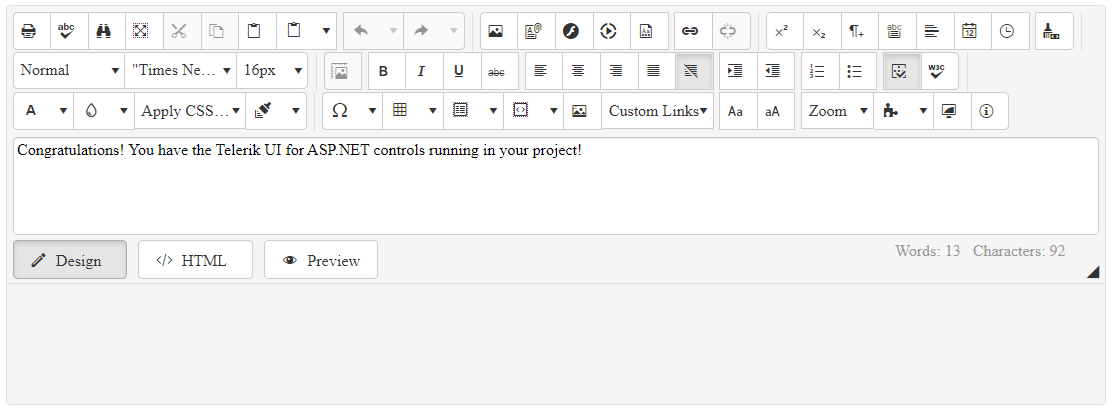 Add the Editor to the page