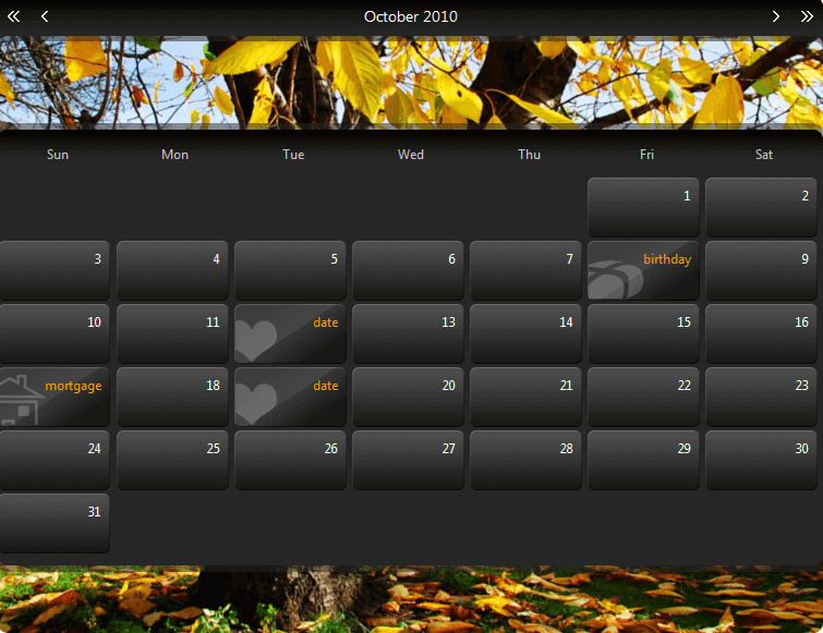 Customized RadCalendar