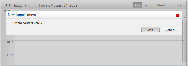 custom modal template