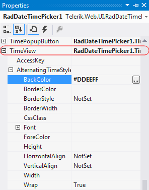 Customizing the TimeView look