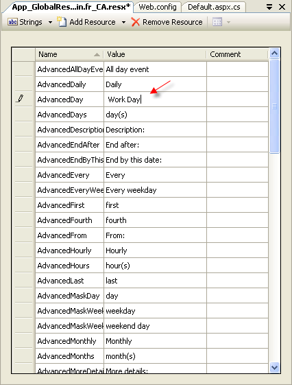 edit global resources