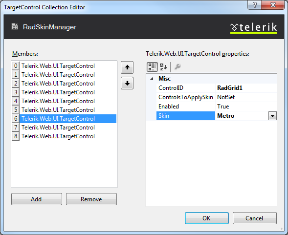 RadSkinManager - TargetControls collection RadSkinManager - TargetControls collection
