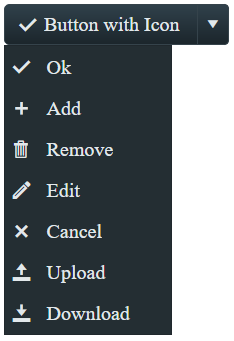 Embedded Icons in RadSplitButton in Glow skin