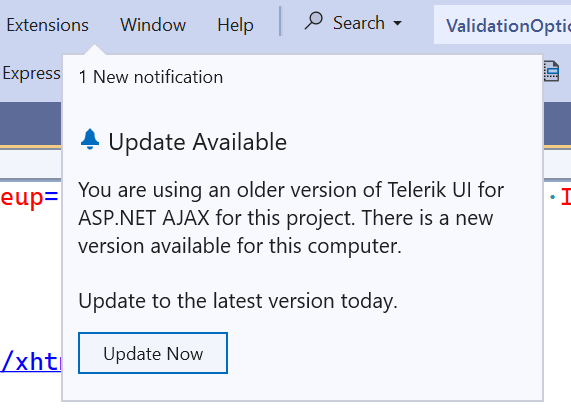 Newer Version Available Notification