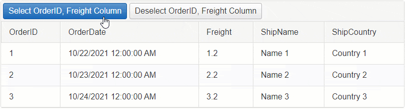 Select/Deselect the Cells of a Column Server-Side