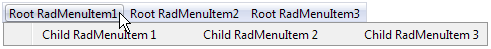 RadMenu Horizontal Childs