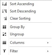 grid headercontextmenu